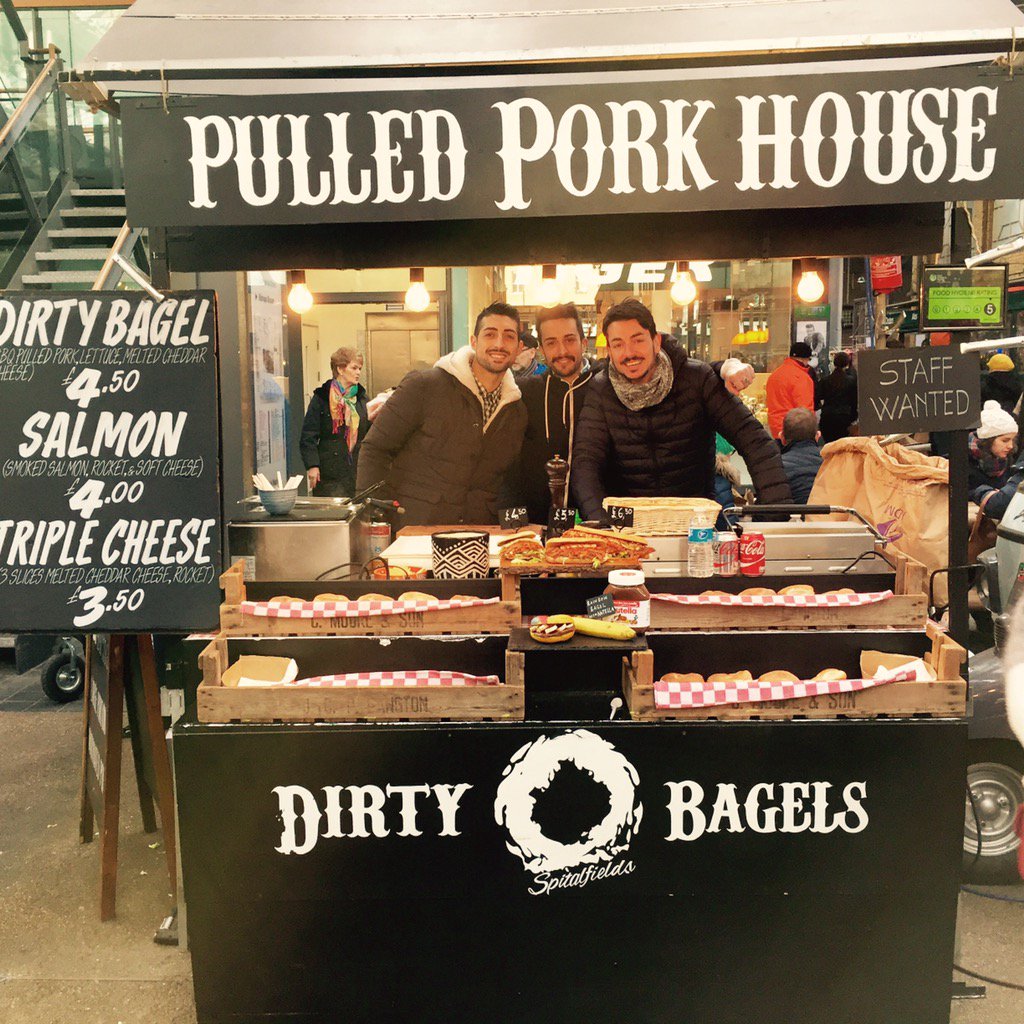 Gianlucacali's tweet photo. Nobody does it better @dirtybagelsuk @oldspitalfields @BBCNews https://t.co/s5SqrfH1t0