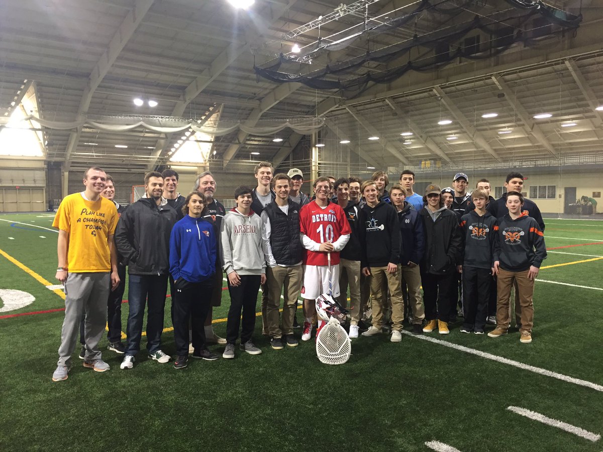 Rockford_LAX's tweet photo. The Rockford crew knows how to represent: Catching up with alum, and current UDM Captain, @Flynners010 at Notre Dame https://t.co/TJSkGuaf03