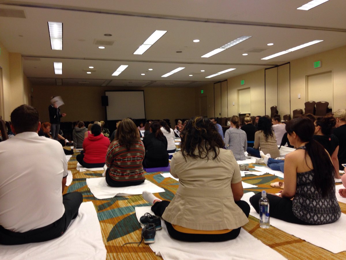 catoclass's tweet photo. About to get our yoga on! #CTAGTC #teacheryoga https://t.co/xcpajIbLJZ