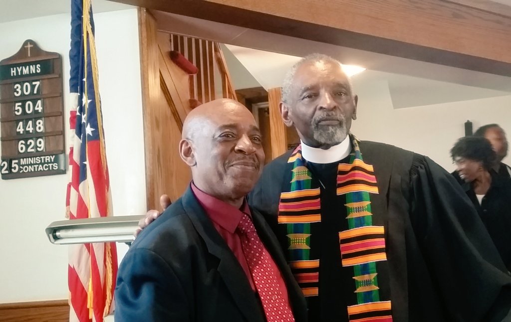 SCAMEZ's tweet photo. Rev. Joseph Tuitt providing a funny, yet thoughtful recognitionfor Brother #CraigGathers #worshipservice https://t.co/JtdET2QN4D