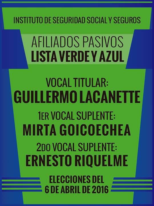 twiteroschubut's tweet photo. El #6A comienza un cambio en #SerosChubut, nstra Obra Social, junto a @pablomisasmendi y Lacanette #ListaVerdeYAzul https://t.co/y7IvIKOYHZ