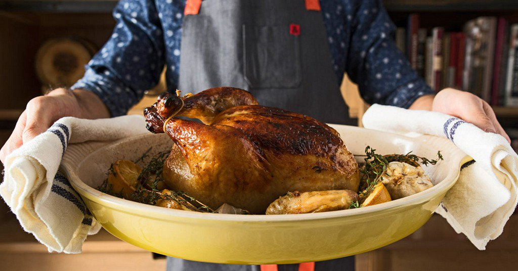 TastingTable's tweet photo. Make a classic herb roasted chicken, brined overnight for major flavor: https://t.co/zUMoR2ECvy https://t.co/bRAyx7ja20