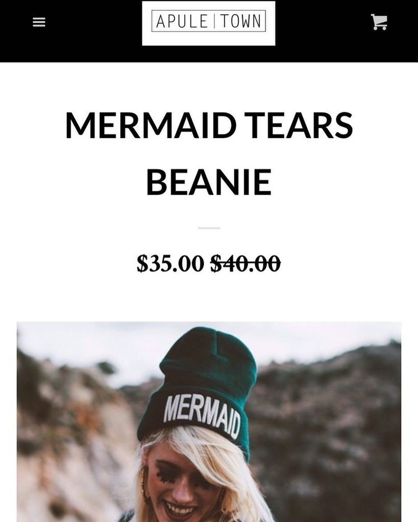 allfemalemodel's tweet photo. Kicking myself for not buying this @apuletown #MermaidTears beanie yesterday at the #NoShade event 😩 So I literally… https://t.co/LUHD780MT4