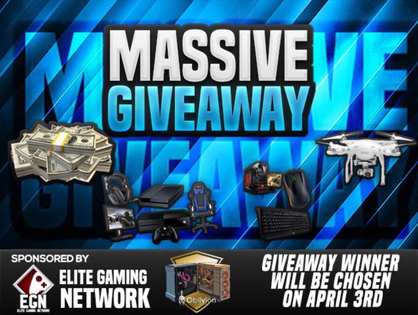 LTZONDA's tweet image. [GIVEAWAY] MASSIVE MARCH GIVEAWAY! Win £1000 CASH/DRONE/PS4/XBOX1/PC &amp;amp; MORE! Enter Here: wn.nr/t7jmYH #RT