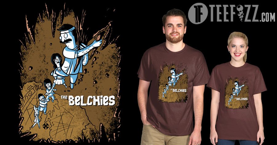 "The Belchies"
Only $10 til 3/1
Here at: bit.ly/1OBzQt0
#BobsBurgers #TheGoonies #cartoons #tshirts #deals