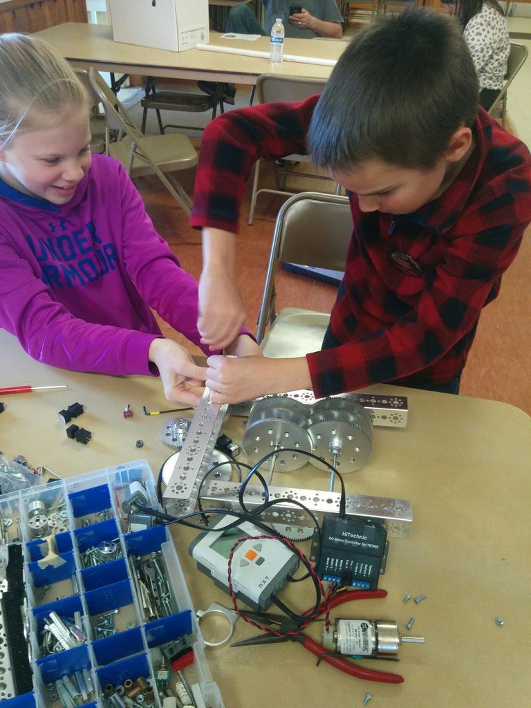 Getting our robot ready for supers!! We have outsourced for this one!!