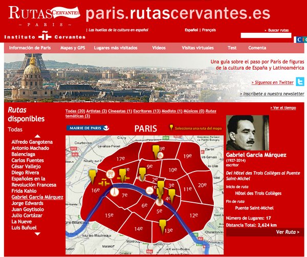 InstCervantes's tweet image. #GarcíaMárquez: «Cuando llegué a París yo no era más que un caribe crudo». @rutascervantes: paris.rutascervantes.es/ruta/gabo