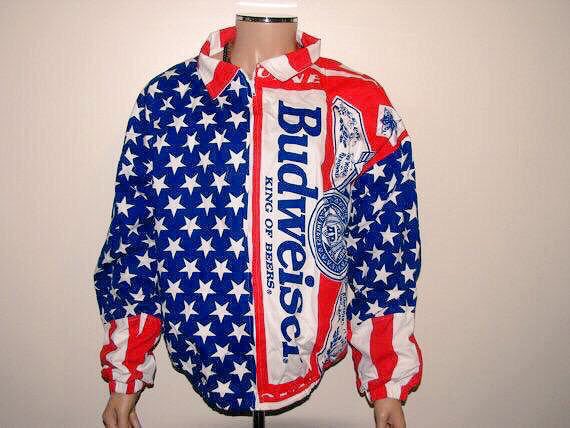 drunkamerica's tweet photo. (MUST BE FOLLOWING)Giving away a vintage Budweiser jacket! RT to enter. Winner will be DMed in 24 hrs! https://t.co/WLyiOjnALZ
