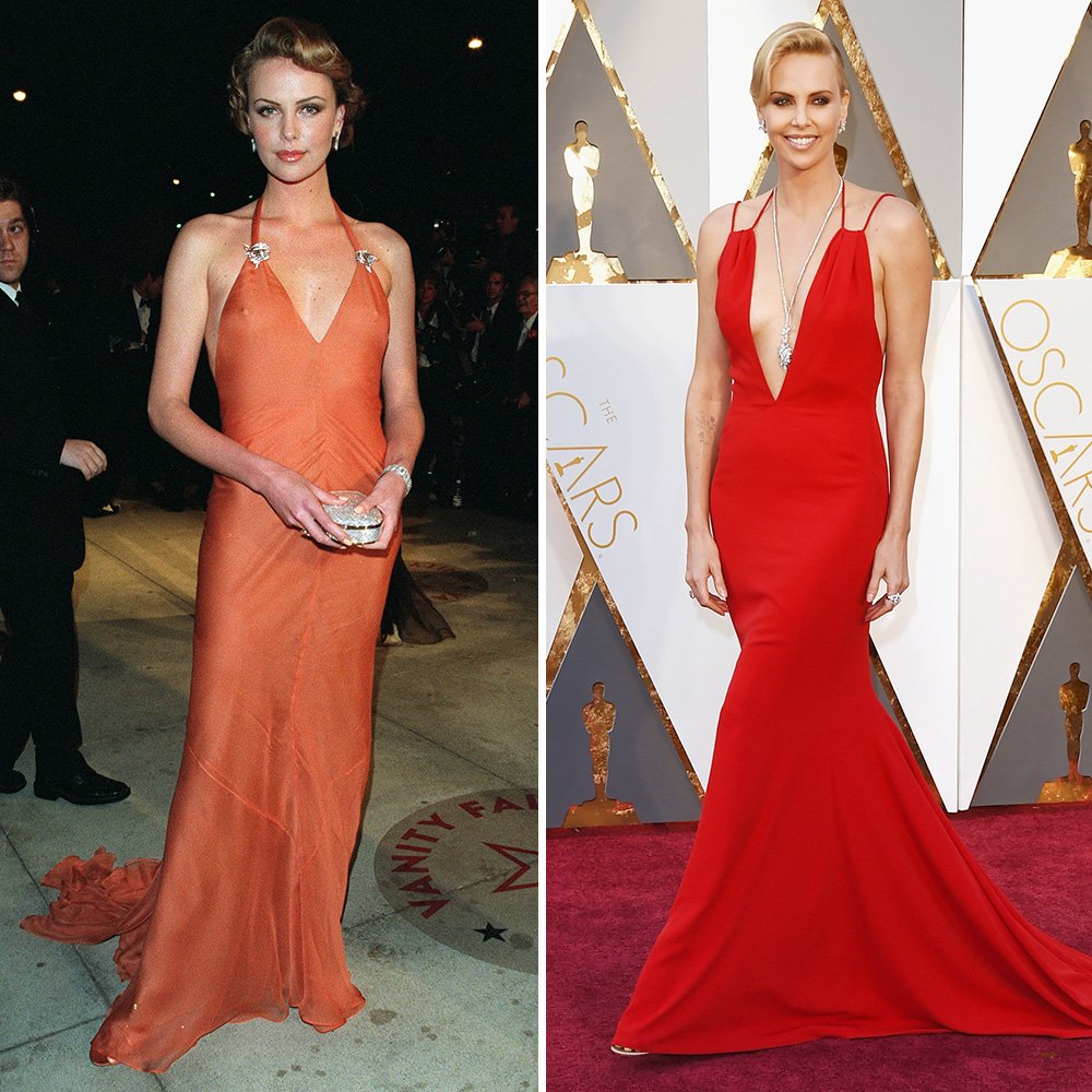 Charlize Theron Orange Dress Oscars Charlize Theron Red Carpet Looks At The  Oscars (2000-2024) R