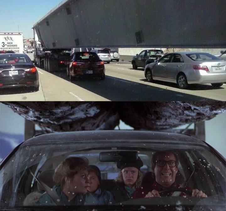 RangerQuickJack's tweet photo. Just Clark Griswold trying to get home on the freeway. https://t.co/csiuSdc4Ub