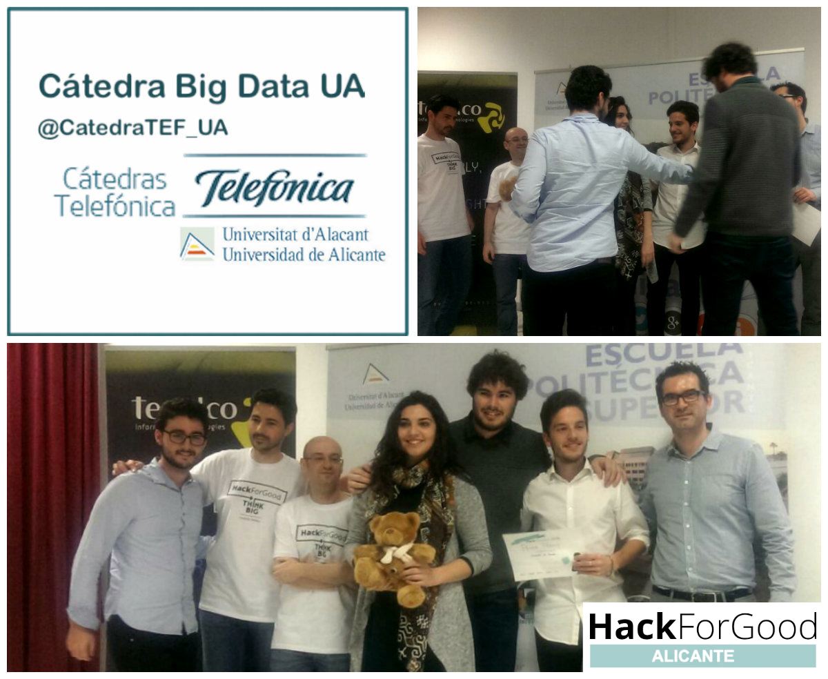 CatedraTEF_UA's tweet photo. Bitácora #H4G_ALC > 1º Premio @CatedraTEF_UA #HackForGood: @BearsInternet Entregan: @r4lvrz @malozano1978 @jnmazon https://t.co/wZqxvpcqlr
