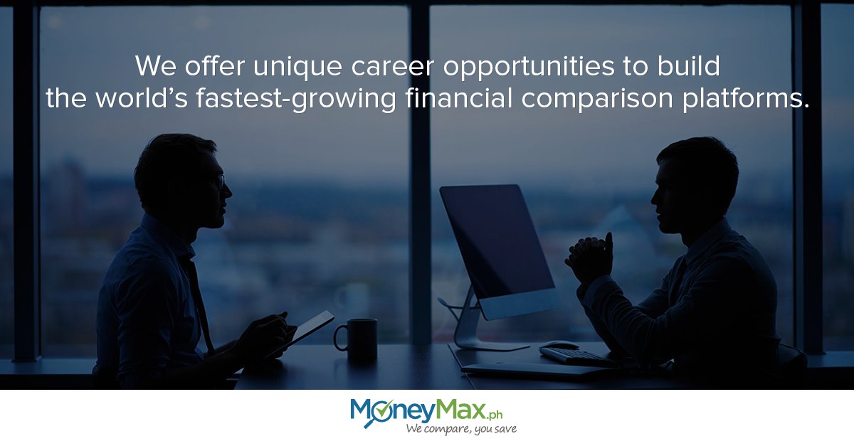 moneymaxph's tweet photo. Come join the team! https://t.co/FOypUEapqU #careers #finance #technology #financialcomparison https://t.co/lRfBYyTWlb