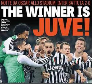 chi_zia's tweet photo. Come #terminare al #meglio la #settimana: #JuveInter 2-0 #FinoAllaFine #ForzaJuve https://t.co/KqyfzWWFXJ