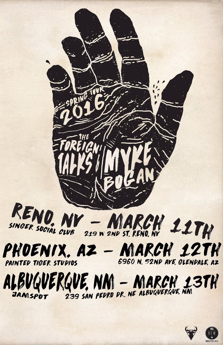 TheForeignTalks's tweet photo. #SpringTour w\ @mykebogan to #SXSW2016 COME PARTY WITH US AS WE MAKE OUR WAY TO TEXAS! https://t.co/DPDcLNEcBI