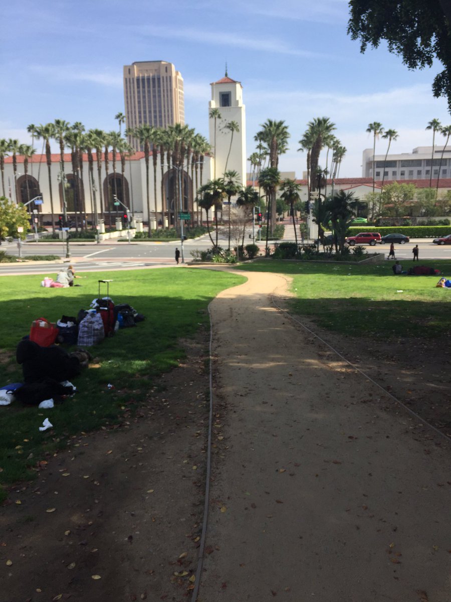 plantsofLA's tweet photo. Historical Home of Occupy LA and LA Busriders Union hunger strikes in front of Union Station https://t.co/hGuKuWyeKI