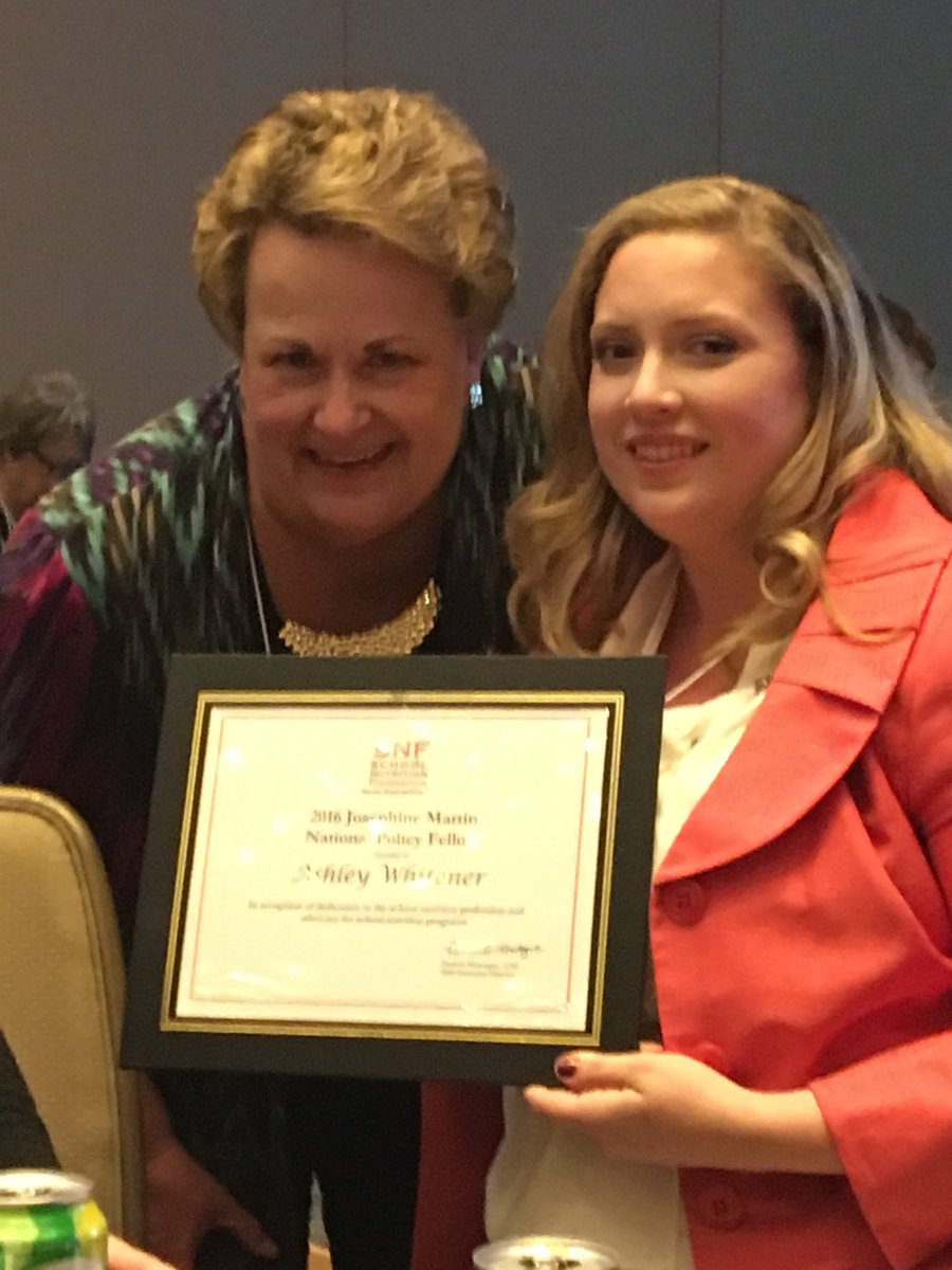 8thGSNA's tweet photo. Ashley Whitener, Jo Martin National Policy Fellow with past SNA President Sandy Ford.  #LAC16  @GA_SNA @SchoolLunch https://t.co/QW2CYwueNq