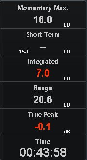 moinlabs's tweet image. And the same #erlangerprogramm render, as seen by Cubase's EBU R128 meter.