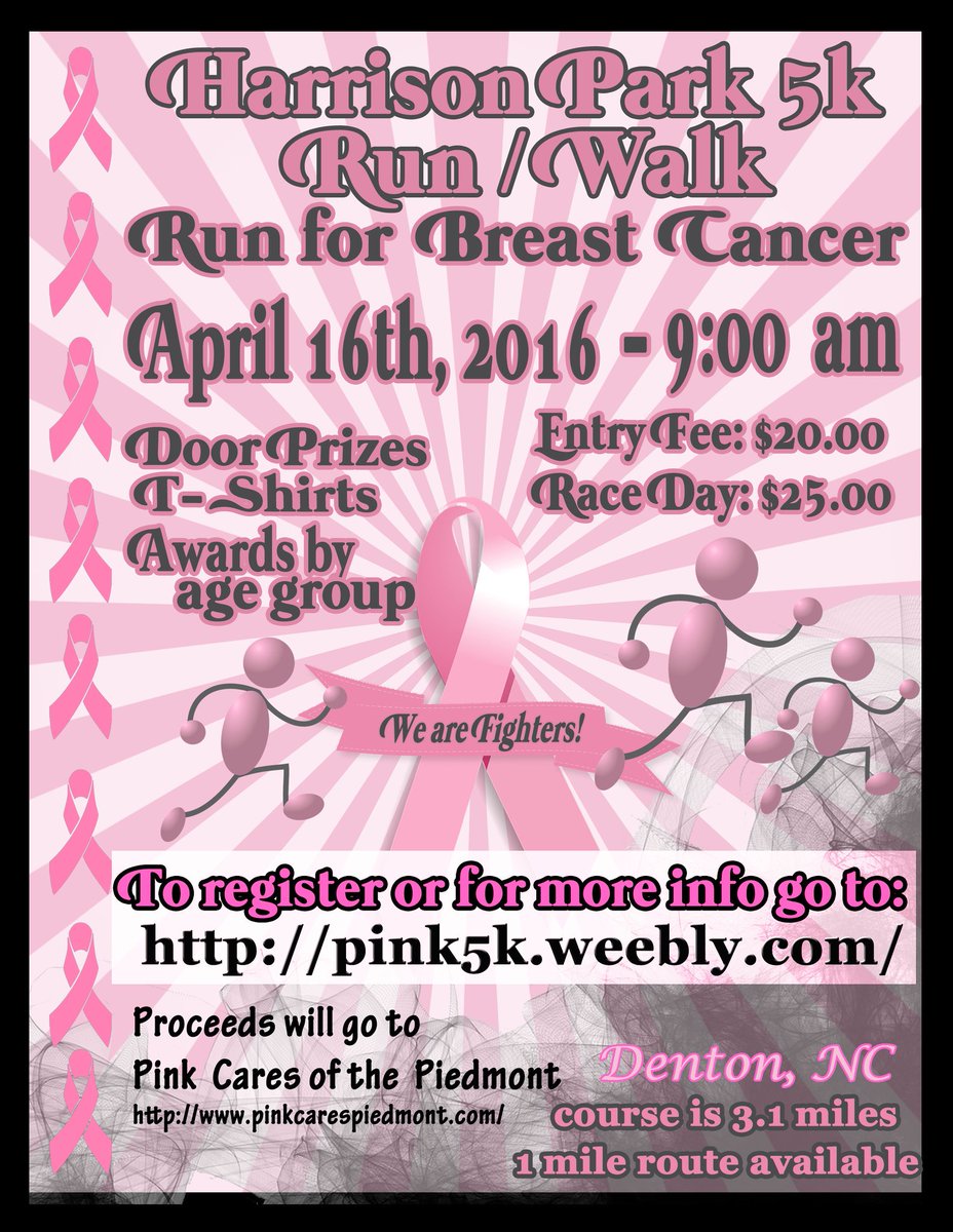 pink5krun's tweet photo. Run or walk for breast cancer, April 16 in Denton  @jillebeane @sedley1 @techsiteseeing Please share! https://t.co/rchXxTZdq0