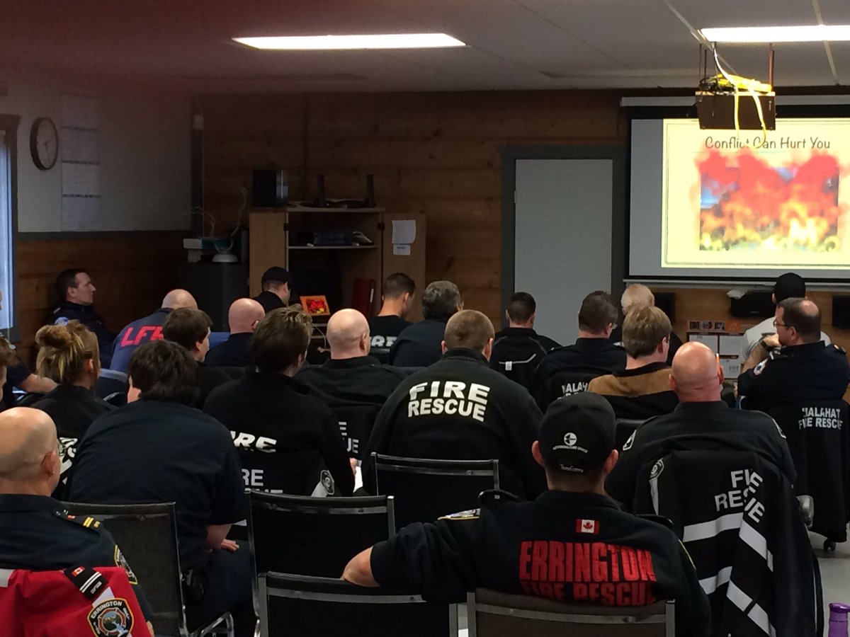 ErringtonFire's tweet photo. Thank you Les Karpluk for a great weekend of leadership training. It was a pack hall. 11 departments all together. https://t.co/clp79WsQ0Z