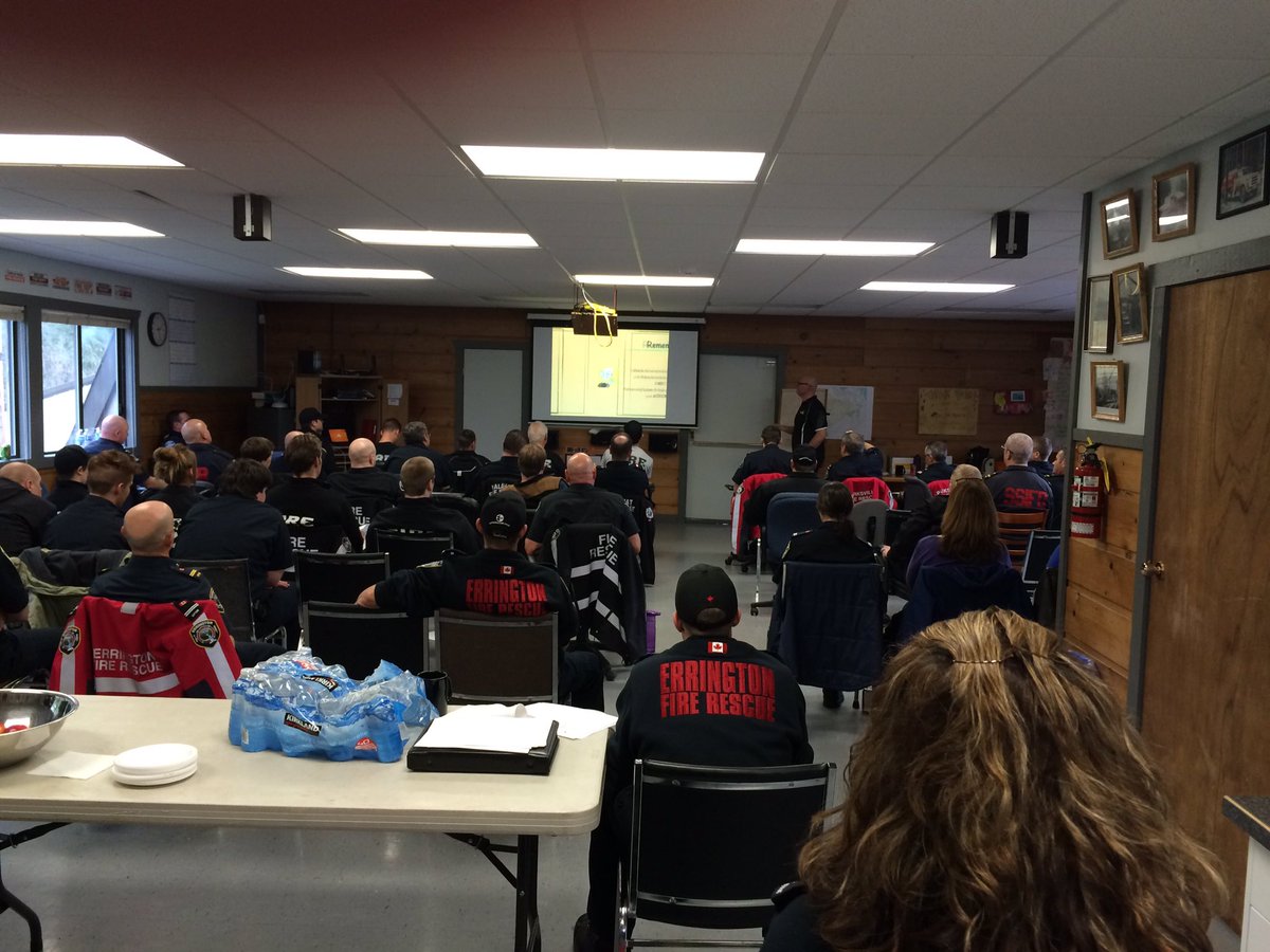 ErringtonFire's tweet photo. Thank you Les Karpluk for a great weekend of leadership training. It was a pack hall. 11 departments all together. https://t.co/clp79WsQ0Z