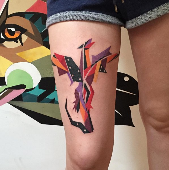 Origami geometric dragon by  ALIEN 8 Tattoo and piercing  Facebook