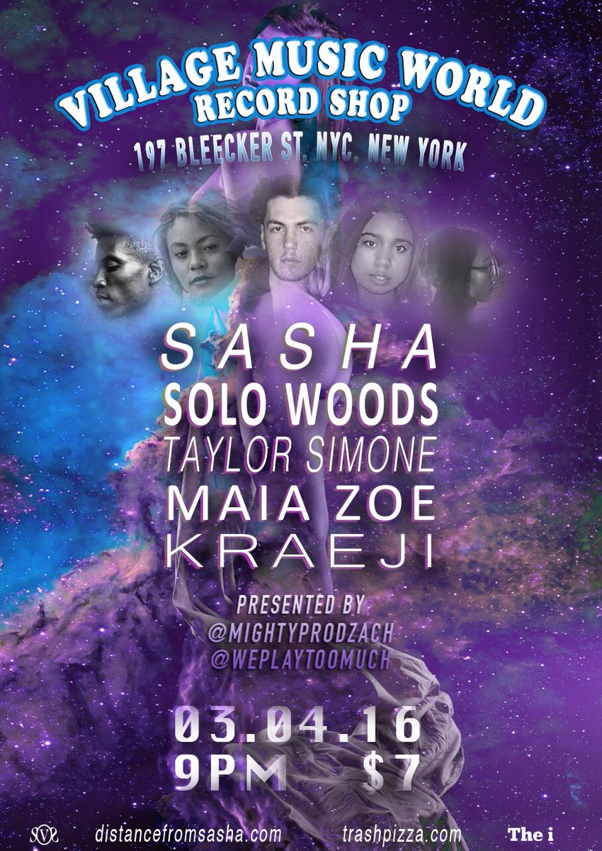 SirVstudios's tweet photo. S A S H A

LIVE IN CONCERT

197 BLEEKER ST
N.Y.C., NEW YORK
FRI, 3/4/16 https://t.co/nHULrUllhf