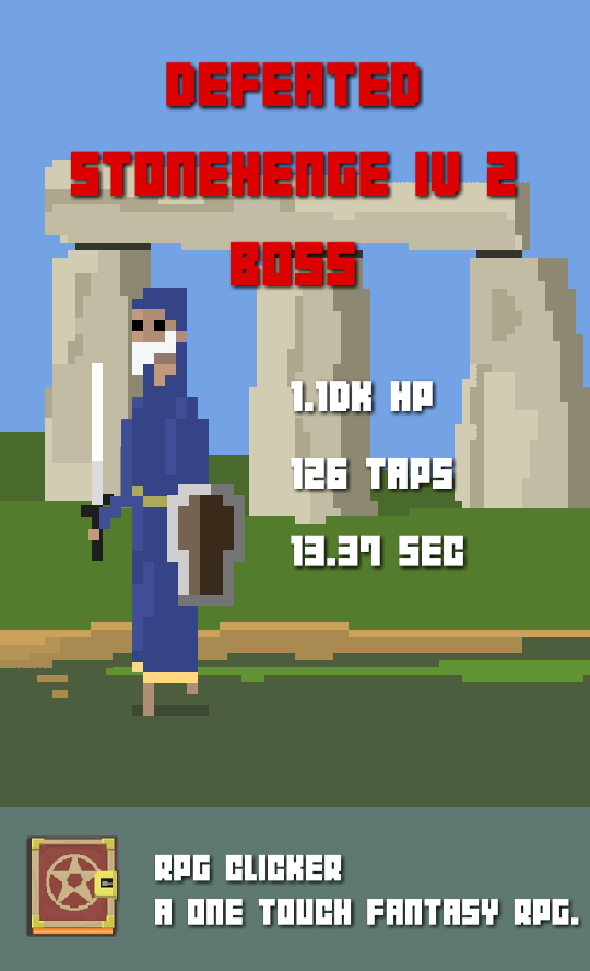 petertiger8118's tweet photo. Defeated Stonehenge IV 2 Boss in a battle to the death in RPG Clicker: https://t.co/jlM5PK9A6W #rpg #clicker https://t.co/BTdBmWfjss
