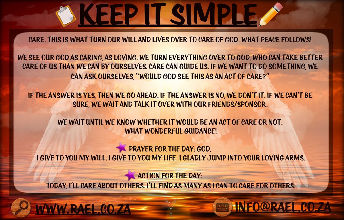 RAELRecovery's tweet image. "Made the decision to turn our will and lives over to God as we understand Him." #StepThree #recovery