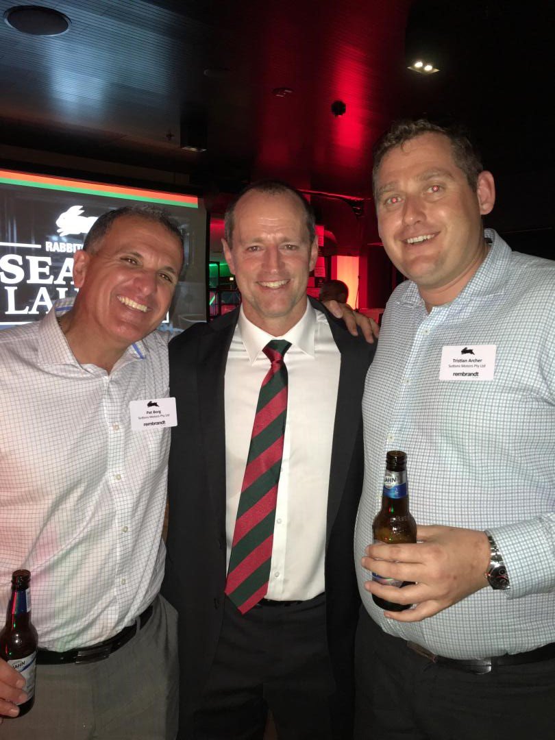 Great night at the #GoRabbitohs Season Launch with Madge and the boys.
