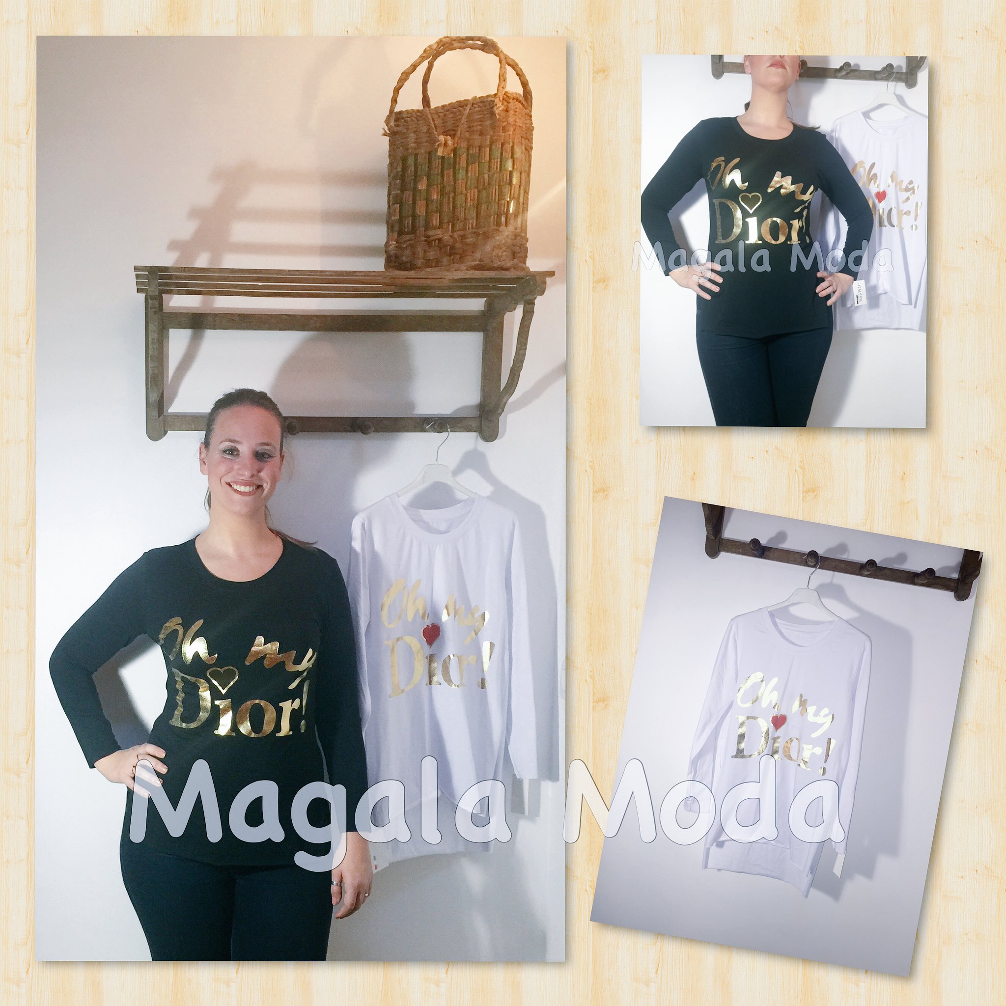 Magala Moda on X Camiseta OH MY DIOR con letras doradas en blanca y negra Pedidos por whatsapp 722161214 magalamoda https t RXH4E16tuH X