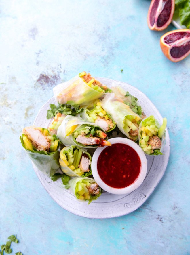 fsaspokane's tweet photo. Crunchy Chicken Spring Rolls with Blood Orange Dipping Sauce. https://t.co/0z3piDZMtb https://t.co/9ZQoUEIXJv