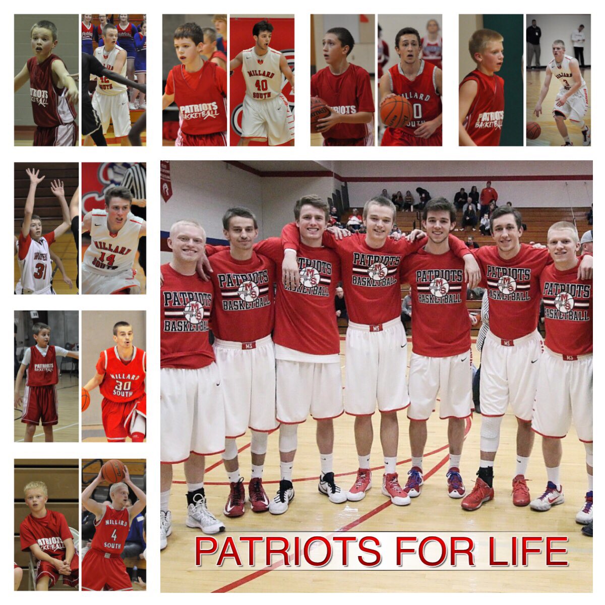 msvarsityhoops's tweet photo. These seven guys started it together   in elementary school and ended it together in high school. #Patriots4Life https://t.co/ik3RwGPrcx