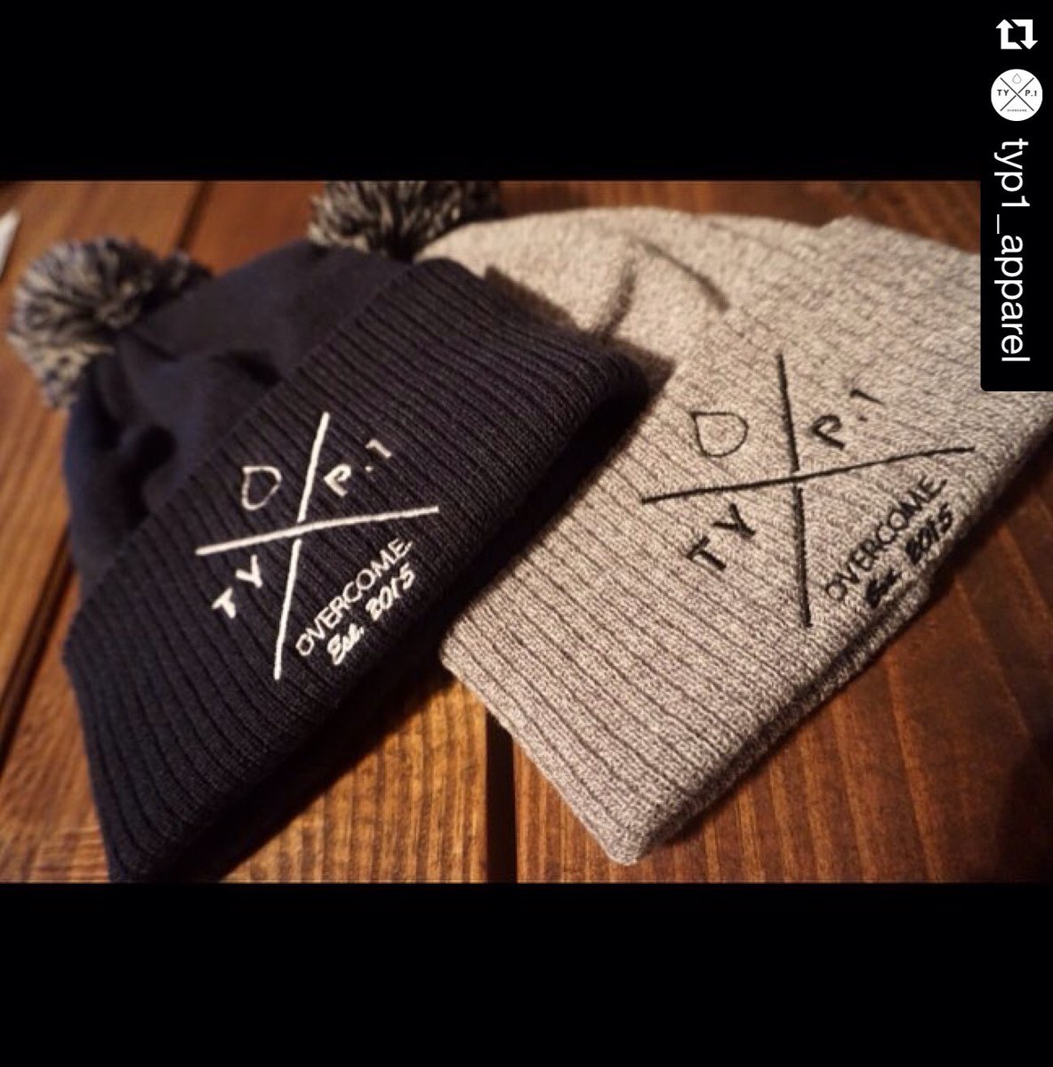 TYP1Apparel's tweet photo. A little cold outside? Head over to our website and get one of our newly released TYP.1 beanies! #t1d #diabetic https://t.co/OI40981QdS