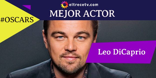 eltreceoficial's tweet photo. #Oscars ¡LLEGÓ! Ganó Leo DiCaprio https://t.co/G4RQSWKapr