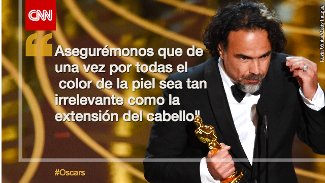 CNNEE's tweet photo. Las palabras de González Iñárritu cuando recibió el Oscar a Mejor Director https://t.co/3aP2kbEScM https://t.co/9obzifUp2M