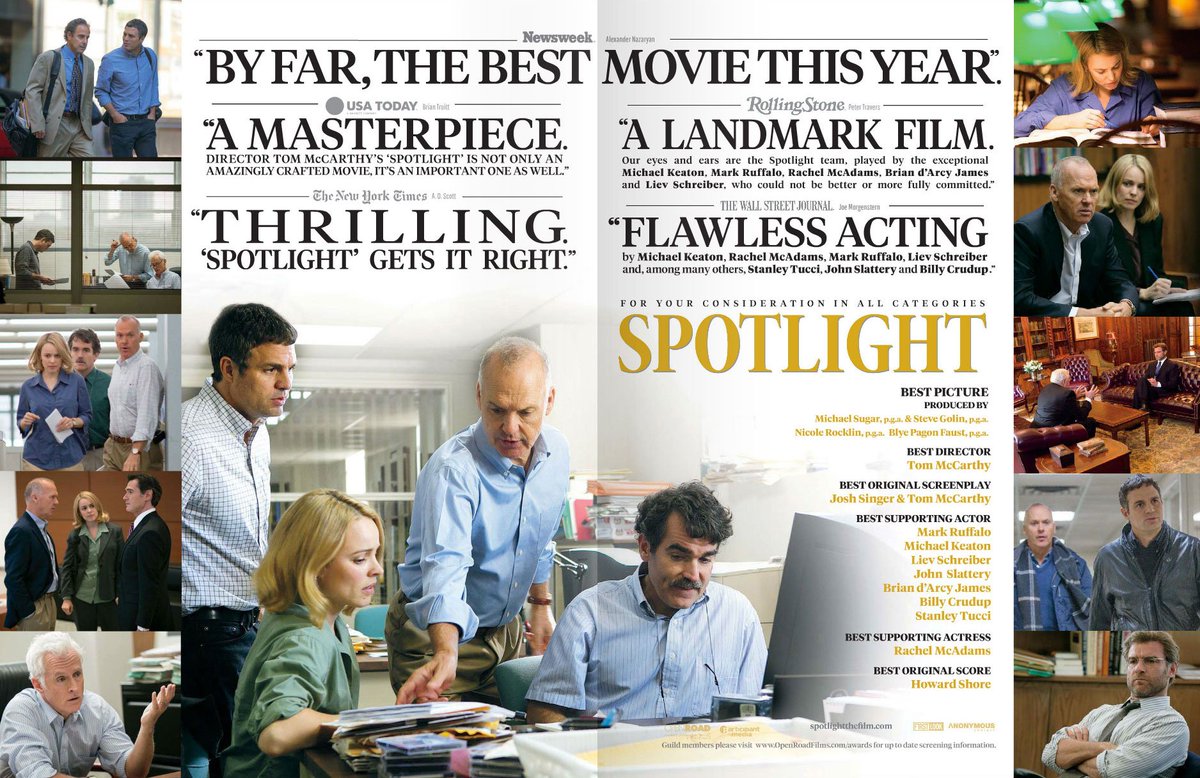 deknang's tweet photo. หนังยอดเยี่ยม - Spotlight #Oscars2016 #เย้เยเย https://t.co/QIVRHXk8sx