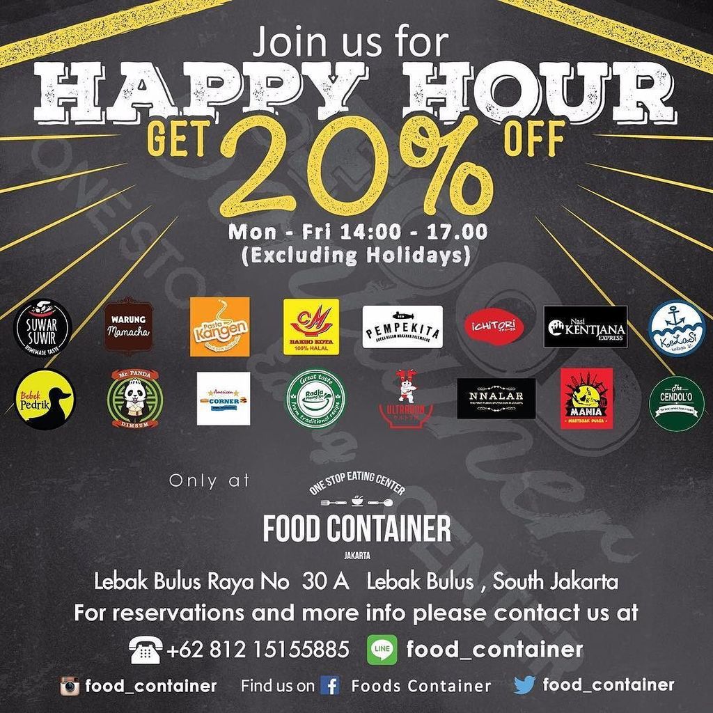 food_container's tweet photo. Morning foodie.. Let's join our Happy Hour Promo strart from today, only for the w'days at… https://t.co/wJLMW9071a https://t.co/dLpEr9YIFI