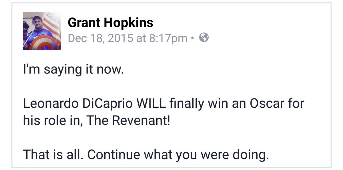 Congratulations to <a href="/LeoDiCaprio/">Leonardo DiCaprio</a>  #Oscars #nailedit