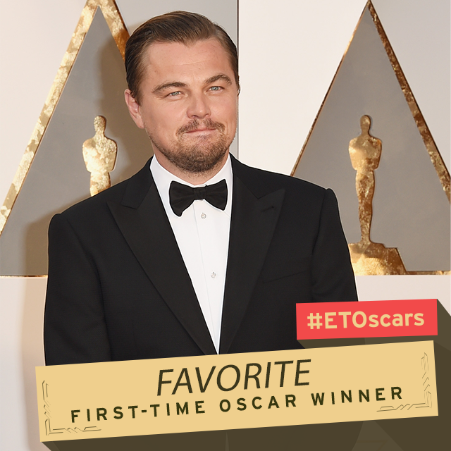 etnow's tweet photo. It's basically impossible not to go with @LeoDiCaprio for this one. What a great moment for him! #Oscars #ETOscars https://t.co/SYmPe7H7bF