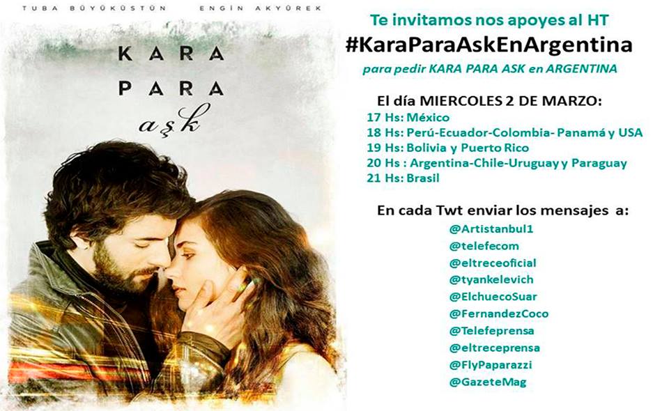 STurcasGratis's tweet photo. #EnginAkyurek #EnginAkyurekArgentina #KaraParaAsk
UNITE AL HT KARA PARA ASK EN ARGENTINA 2 DE MARZO HS PAISES 👇👇👇 https://t.co/T10W18sGPO