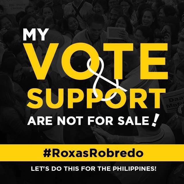 RobredoCampaign's tweet photo. Hindi nabibili ang ating prinsipyo! Please retweet. Salamat! =) #RoxasRobredo https://t.co/SujBXWT0cG