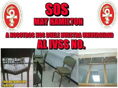 Olmariana_1996's tweet photo. Necesitamos el apoyo de ustedes.. Futuros rehabilitadores en condiciones deplorables. @la_patilla #SOSMayHamilton https://t.co/SqNA2E8IGZ