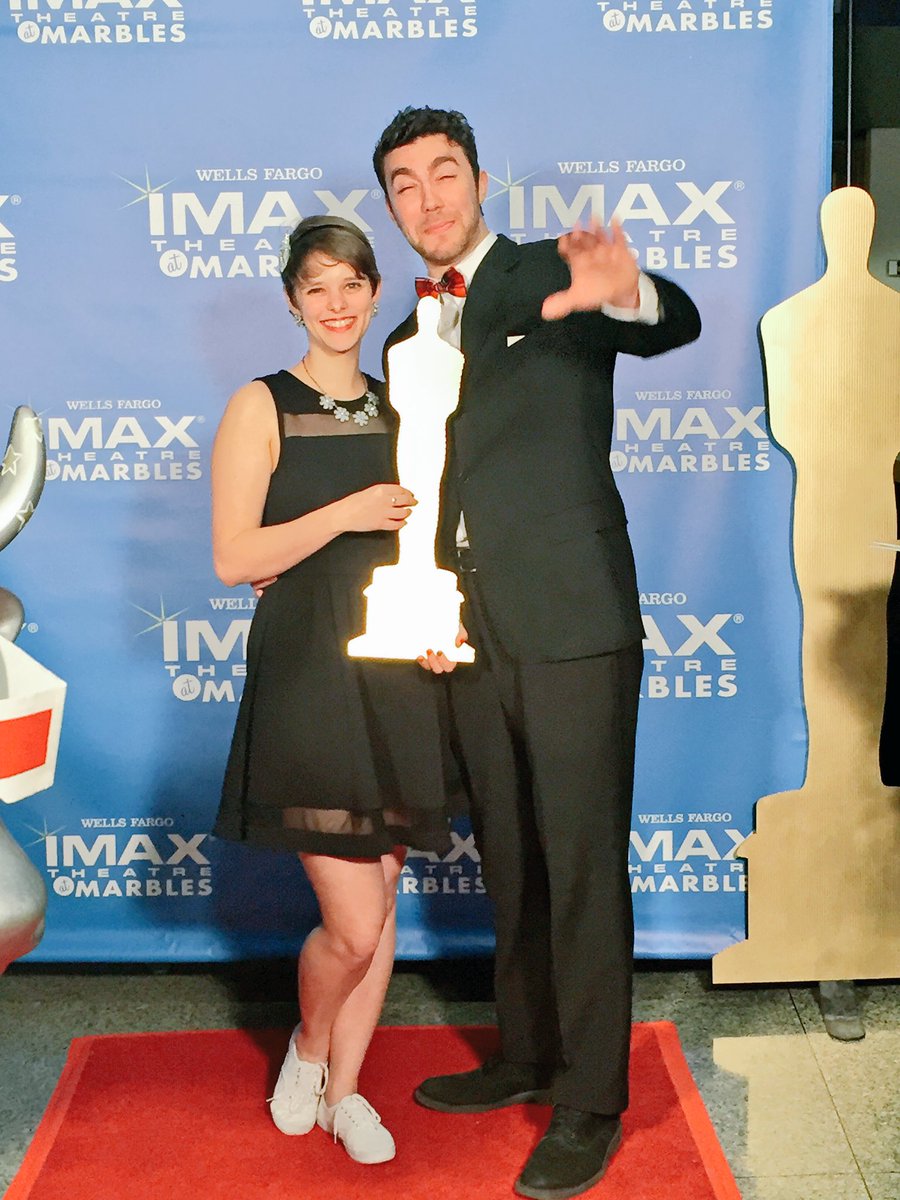 HelloImCarter's tweet photo. #OscarParty w/@KimDiPiano at @IMAXRaleigh theatre.
#RobertdeNiroImpression https://t.co/zjIZwi5VIU