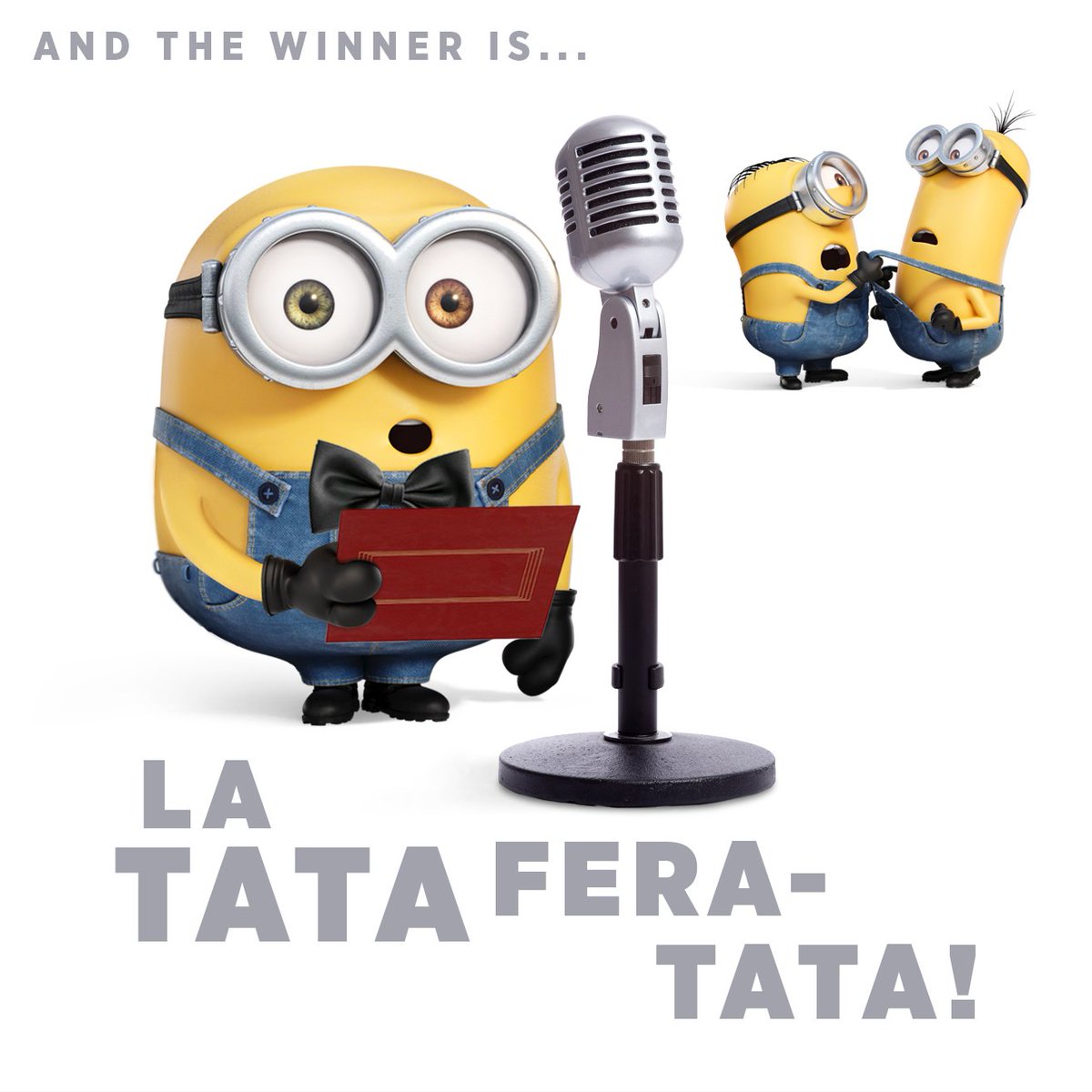Minions's tweet photo. Bob congratulates all the nominees of tonight’s #Oscars! #Minions https://t.co/lTPMjm5X8U