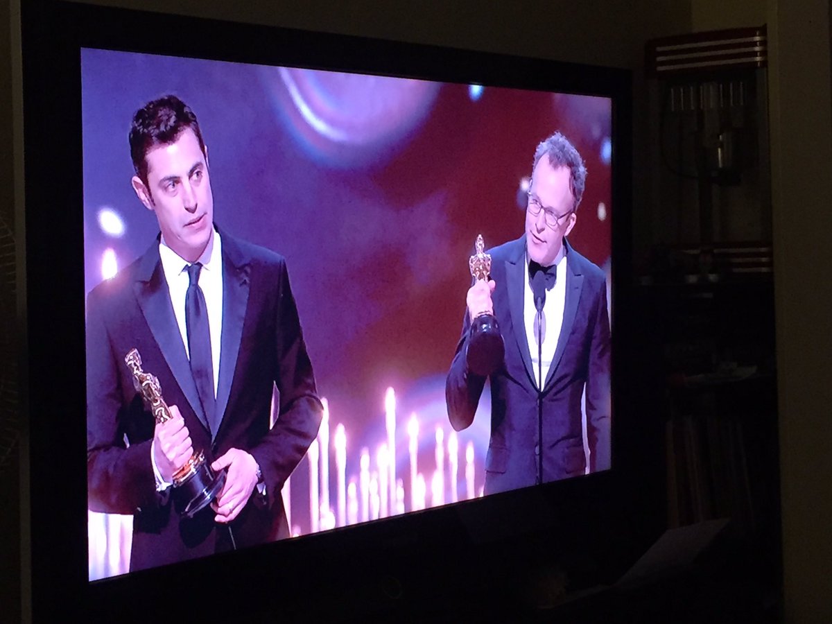 #oscars Night is on! And #best #original #screenplay winner is <a href="/SpotlightMovie/">SPOTLIGHT Movie</a> :) congrats!!!