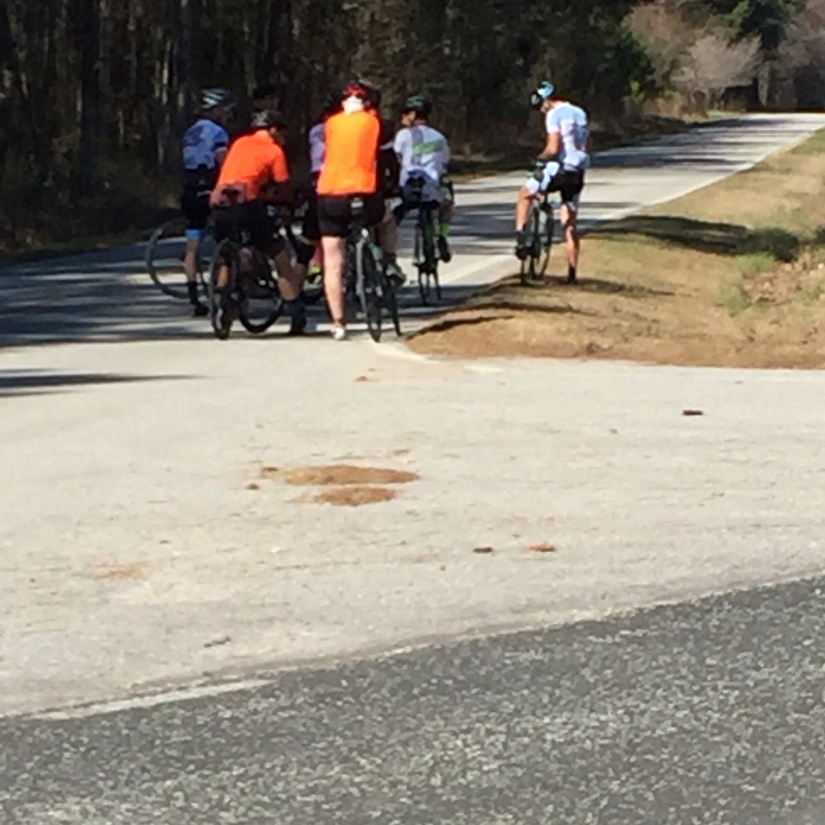 Tgrgal's tweet photo. When you're the only lady on a gentleman's ride, this is the view...#gravelgirl #vkvip #feltbicycles #dk200 https://t.co/IaoZKGcU5n