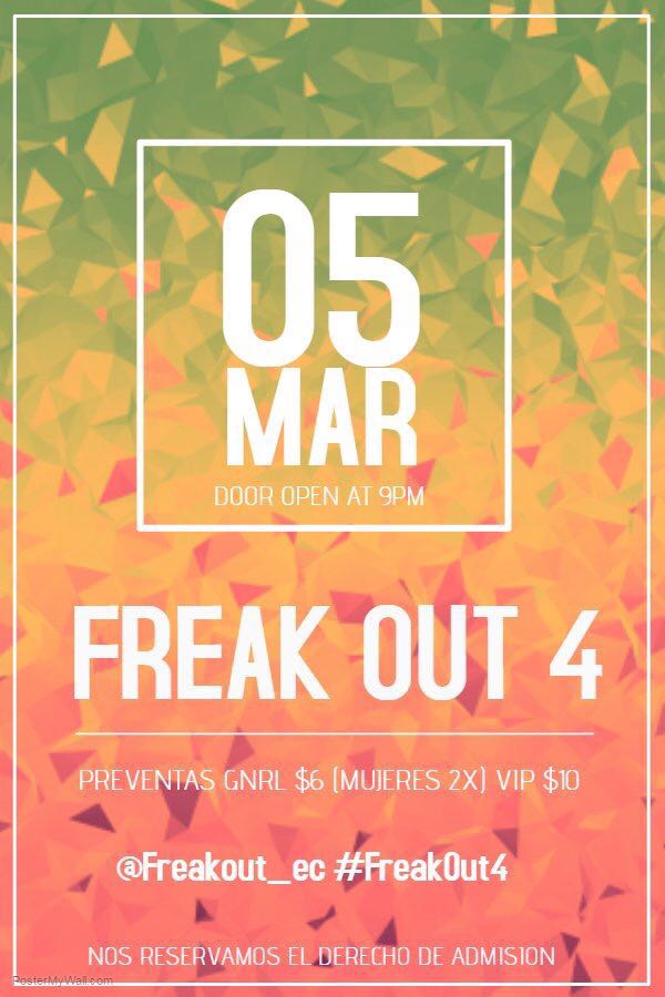 GoodRave's tweet photo. 🚀🚀 @FreakOut_EC 🚀🚀
Fecha: 5 de Marzo
[SecretSpot] 
PRE-VENTAS: G $ 6 VIP $ 10 
Más información: @JorgeReinoso96 https://t.co/G5HZAXTozr