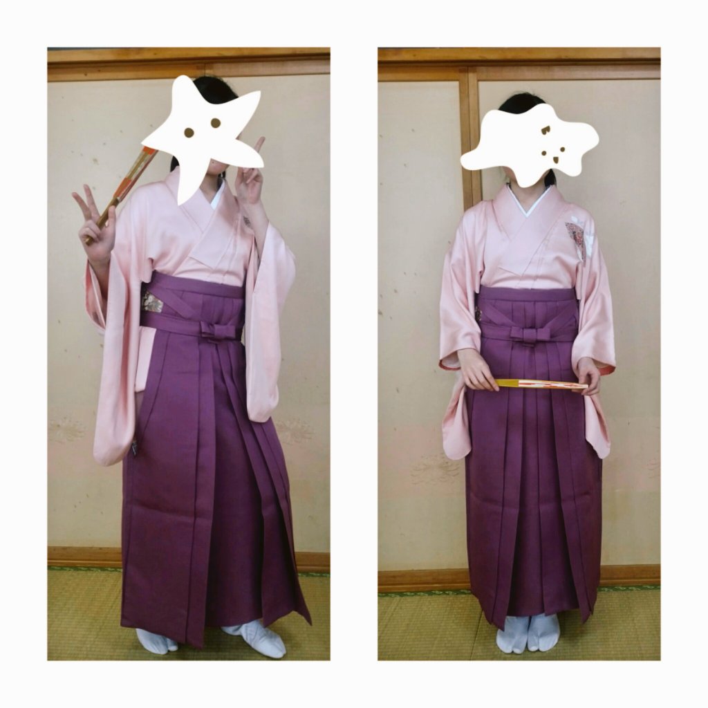 ダンディ 女袴の着装 参考になれば T Co 45opb53k 能 仕舞の袴は基本男袴 角帯前提 腰板有り で型が異なる面はあるけど 半幅帯を締めての袴着けという意味では参考になる面もあろうかと 3h0 Banh0