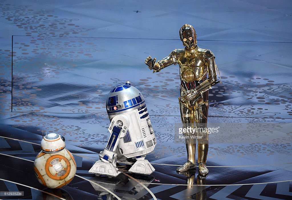 GettyVIP's tweet image. Just like in 1978...Droids! #Oscars