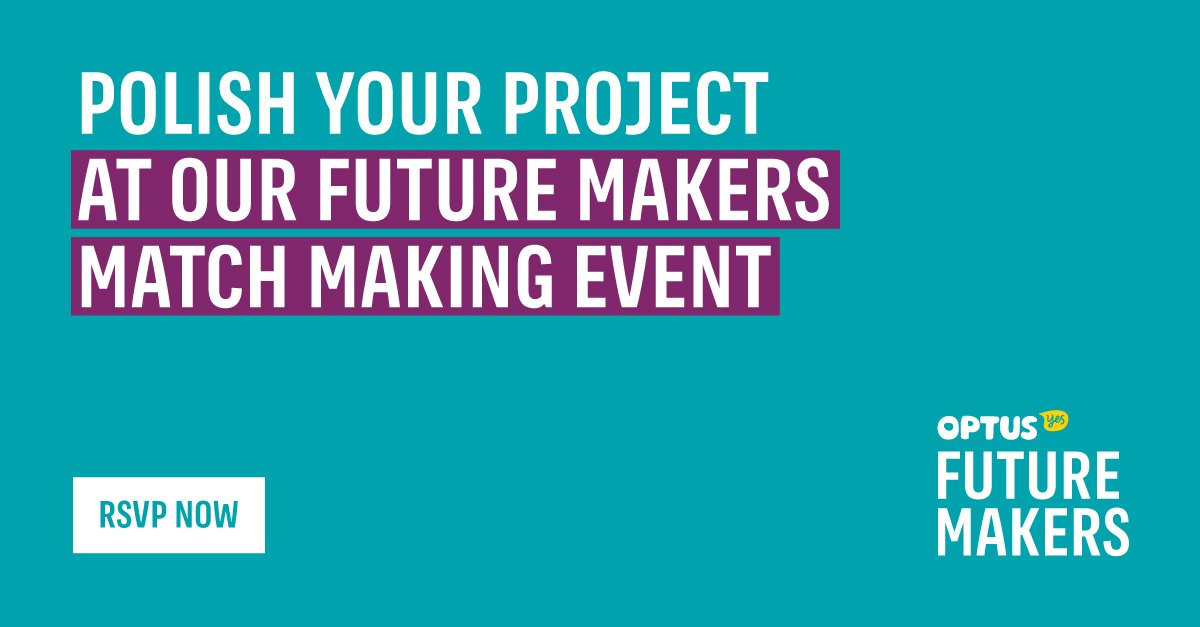 Optus's tweet photo. Social entrepreneur? Before applying, join a FutureMakers Matchmaking ideas session here https://t.co/yTvxmyeI55 https://t.co/eMHJCQZJ9J
